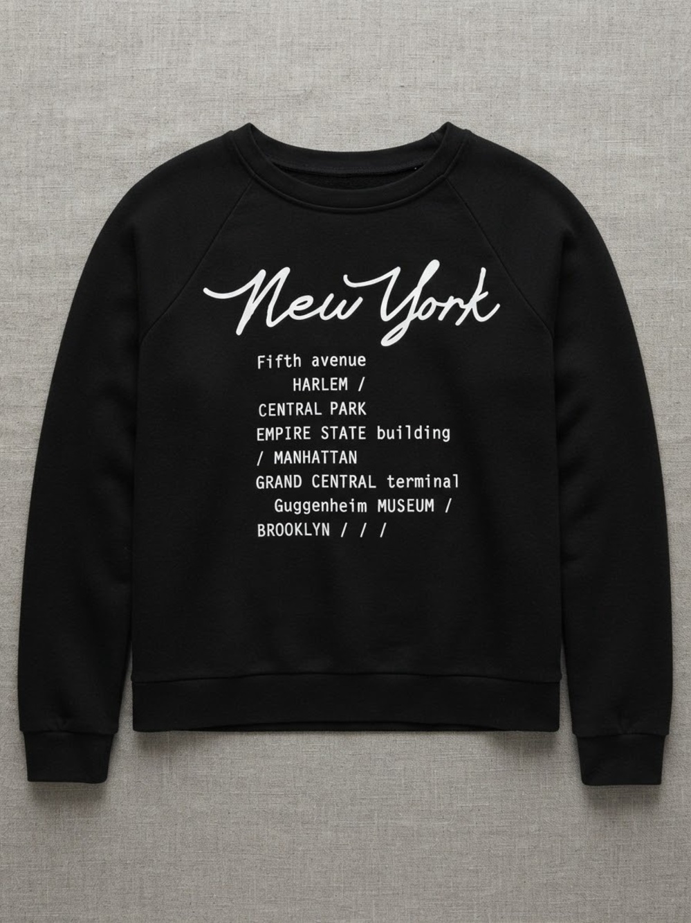 Twik Black "New York" Graphic List Sweatshirt - Size M - FAIR Condition